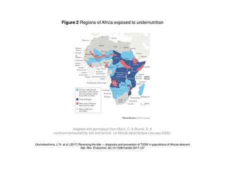 Figure 2 Regions of Africa exposed to undernutrition