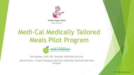Medi-Cal Medically Tailored Meals Pilot Program