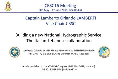 Captain Lamberto Orlando LAMBERTI Vice Chair CBSC