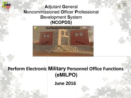 Noncommissioned Officer Professional Development System