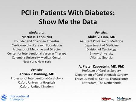 PCI in Patients With Diabetes: Show Me the Data