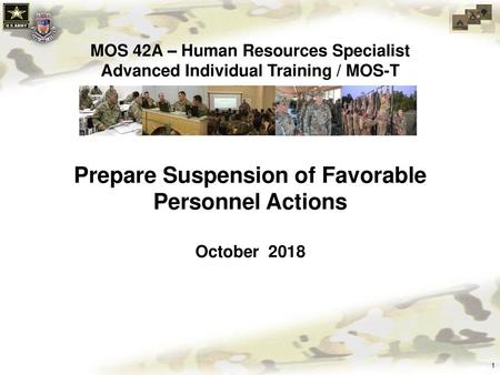 Prepare Suspension of Favorable Personnel Actions