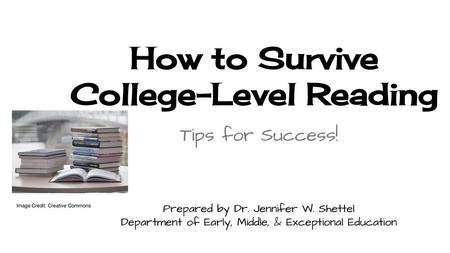 How to Survive College-Level Reading