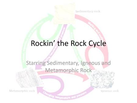 Starring Sedimentary, Igneous and Metamorphic Rock
