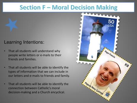Section F – Moral Decision Making