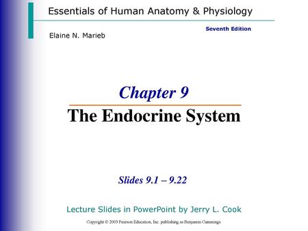 Chapter 9 The Endocrine System Ppt Download