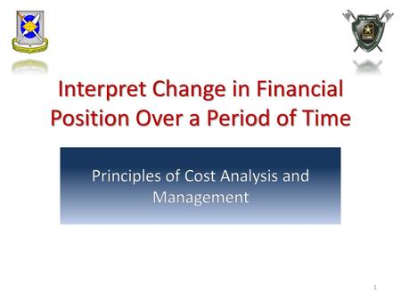 Interpret Change in Financial Position Over a Period of Time