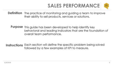 Sales Performance Definition Purpose Instructions