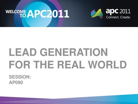Lead Generation for the real world
