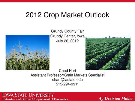 Assistant Professor/Grain Markets Specialist