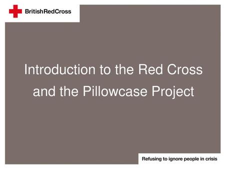 Introduction to the Red Cross and the Pillowcase Project