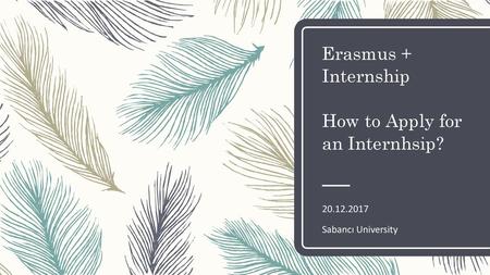 Erasmus + Internship How to Apply for an Internhsip?