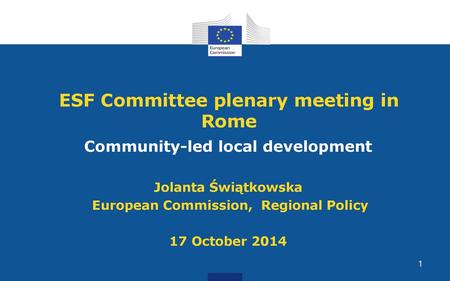 ESF Committee plenary meeting in Rome