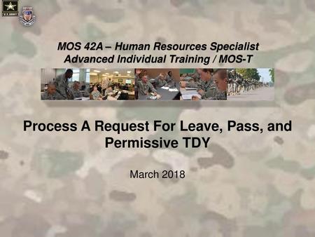 Process A Request For Leave, Pass, and Permissive TDY