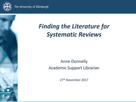 Finding the Literature for Systematic Reviews