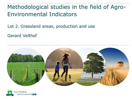 Methodological studies in the field of Agro-Environmental Indicators