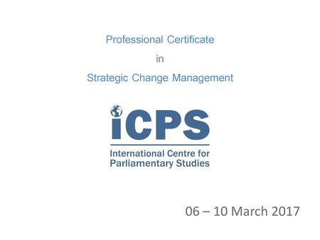 Professional Certificate in Strategic Change Management