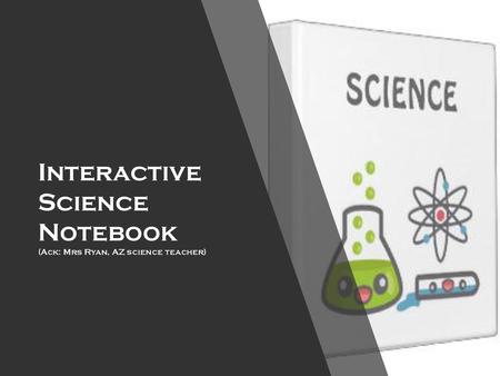 Interactive Science Notebook (Ack: Mrs Ryan, AZ science teacher)