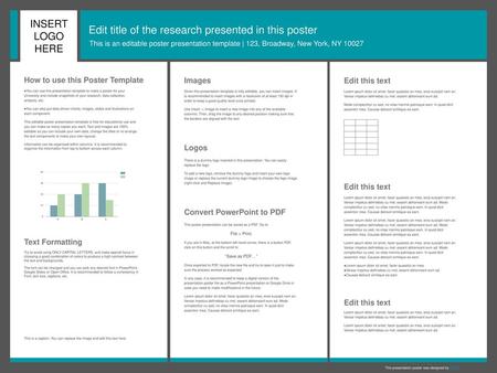 Edit title of the research presented in this poster