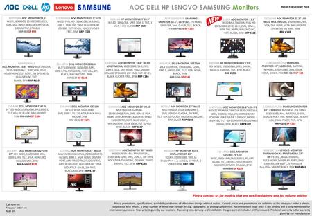 AOC DELL HP LENOVO SAMSUNG Monitors