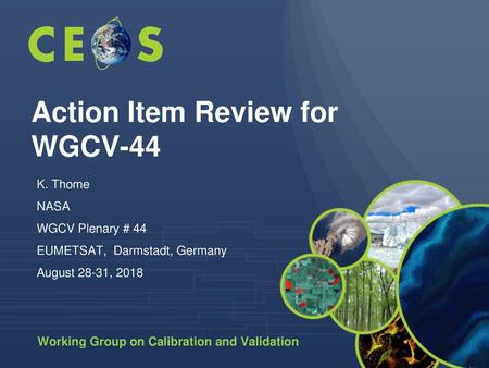 Action Item Review for WGCV-44