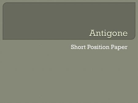 Antigone Short Position Paper.