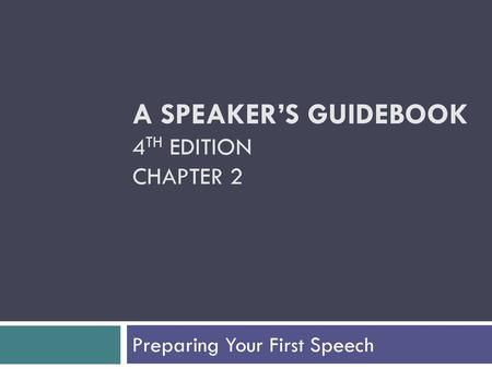 A Pocket Guide To Public Speaking 5th Edition Chapter 1 Ppt Download