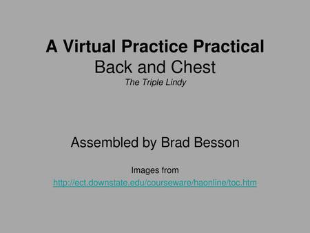 A Virtual Practice Practical Back and Chest The Triple Lindy