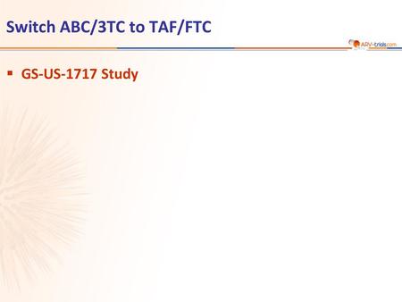 Switch ABC/3TC to TAF/FTC