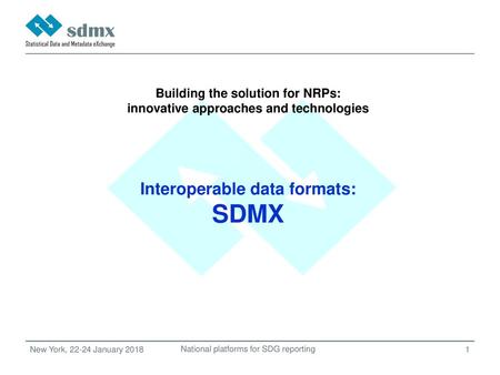 Interoperable data formats: SDMX