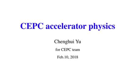 CEPC accelerator physics