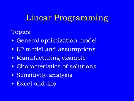 Chapter 2 Linear Programming Dr Alaa Sagheer Ppt Video Online Download