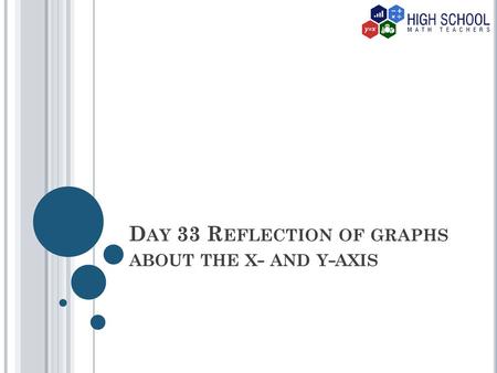 Day 33 Reflection of graphs about the x- and y-axis