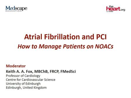Atrial Fibrillation and PCI