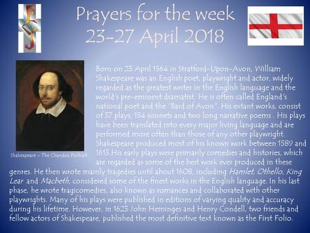 Prayers for the week April 2018