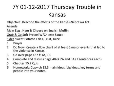 7Y Thursday Trouble in Kansas