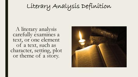 Literary Analysis Definition