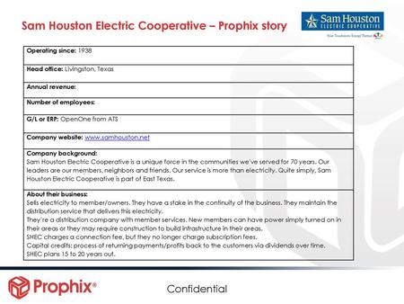 Sam Houston Electric Cooperative – Prophix story
