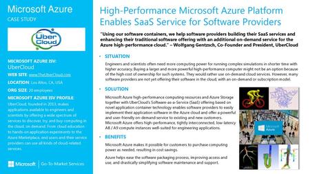 High-Performance Microsoft Azure Platform Enables SaaS Service for Software Providers Partner Logo “Using our software containers, we help software providers.