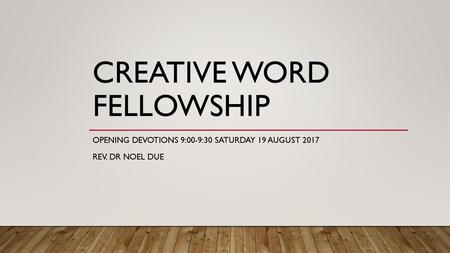 Creative word Fellowship