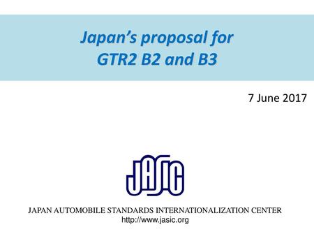 JAPAN AUTOMOBILE STANDARDS INTERNATIONALIZATION CENTER