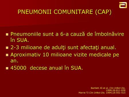 PNEUMONII COMUNITARE (CAP)