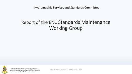 Report of the ENC Standards Maintenance Working Group