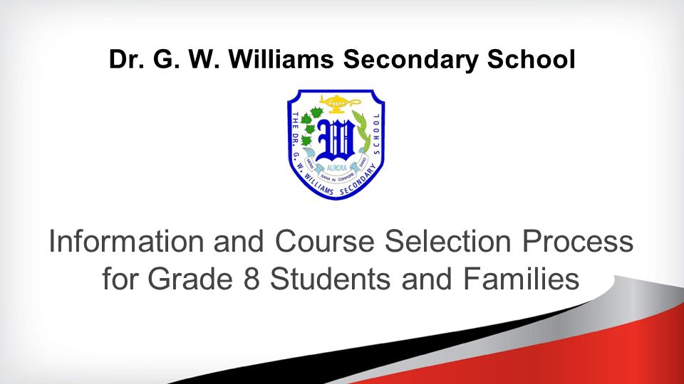 Dr G W Williams Secondary School Ppt Video Online Download
