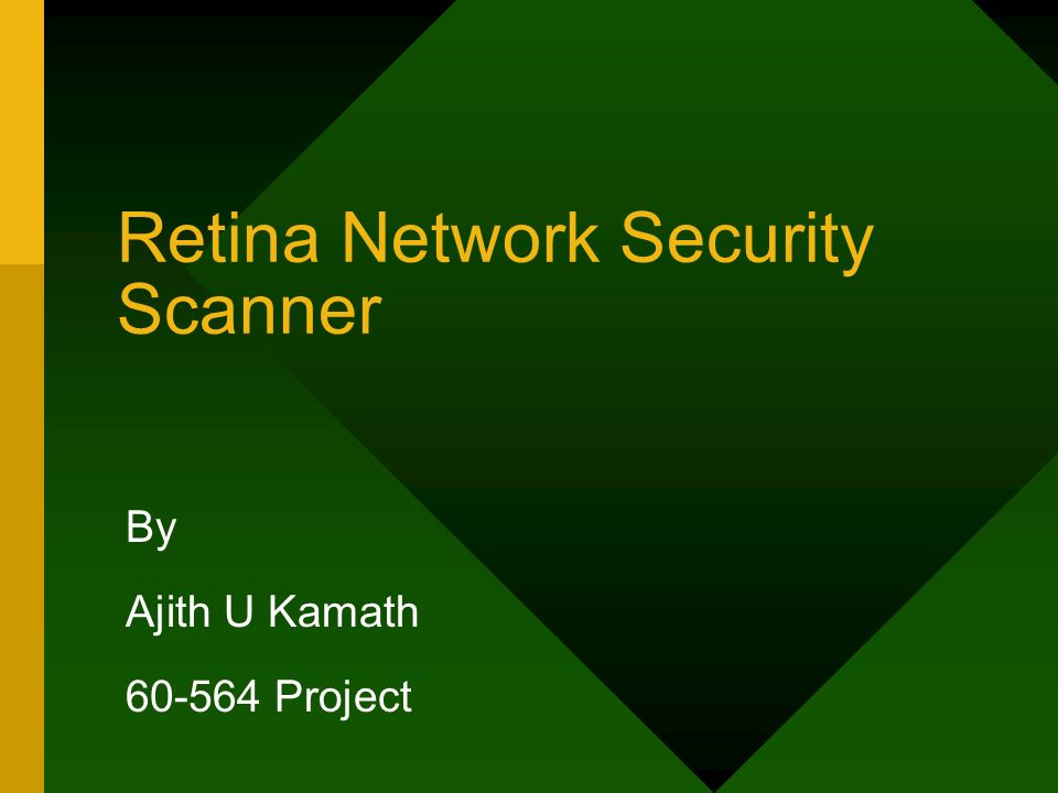 Retina Network Security Scanner - ppt download