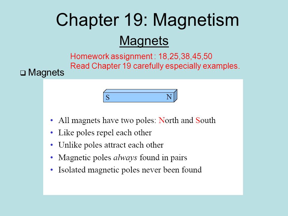 magnets homework