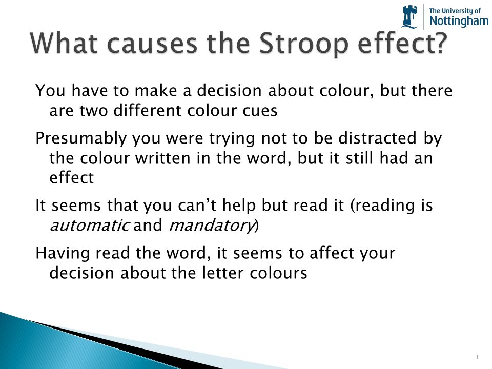 stroop effect conclusion
