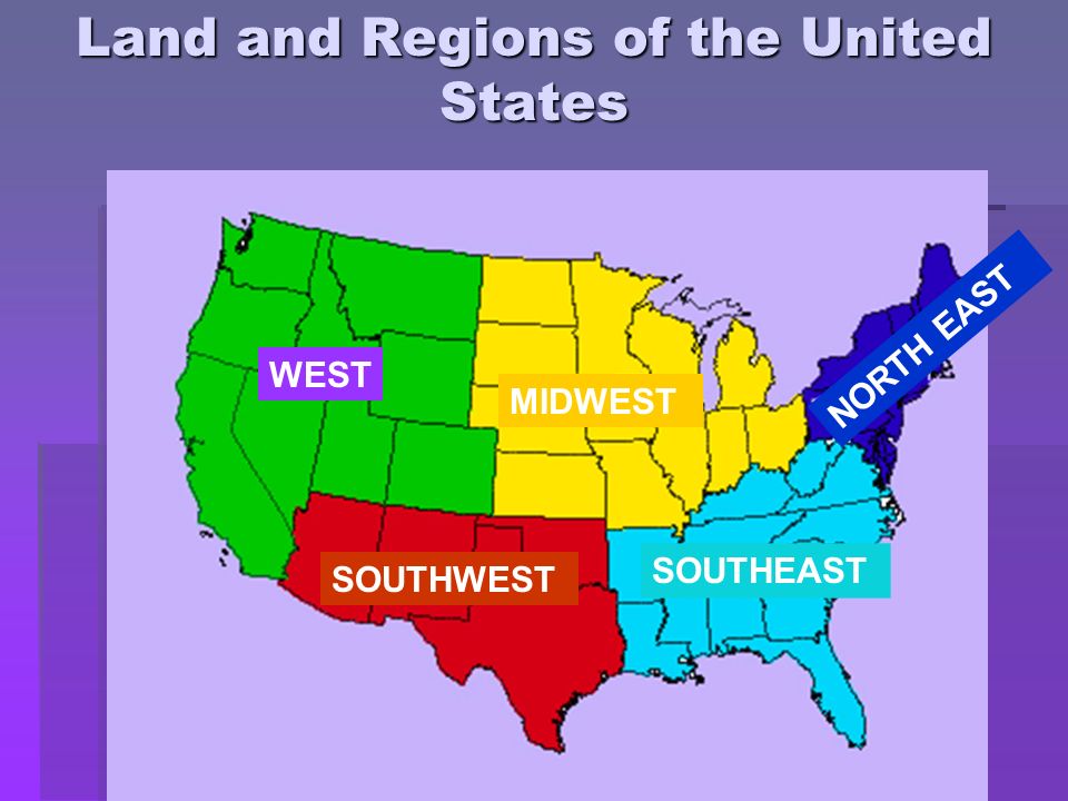 Land and Regions of the United States - ppt video online download