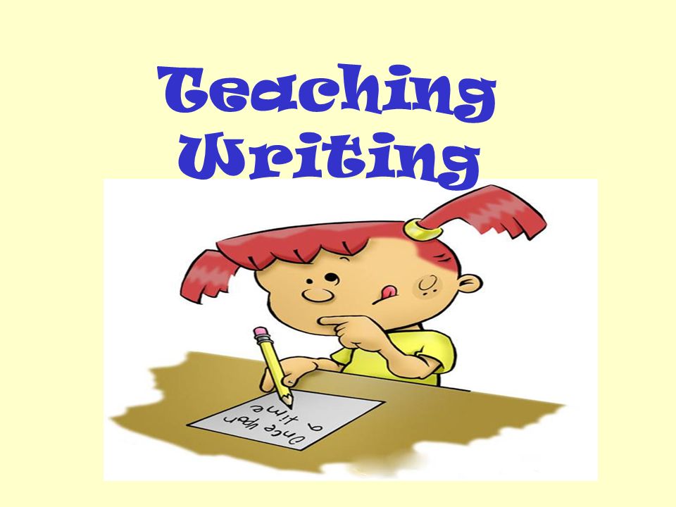 teacher teaching writing clipart