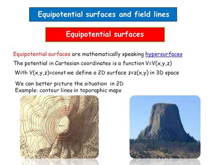 Equipotential surfaces and field lines